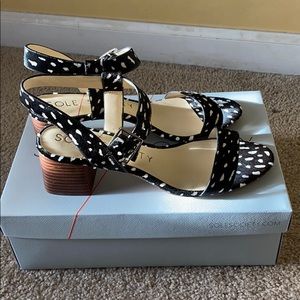 NIB Sole Society Calf Hair Sandal Heel